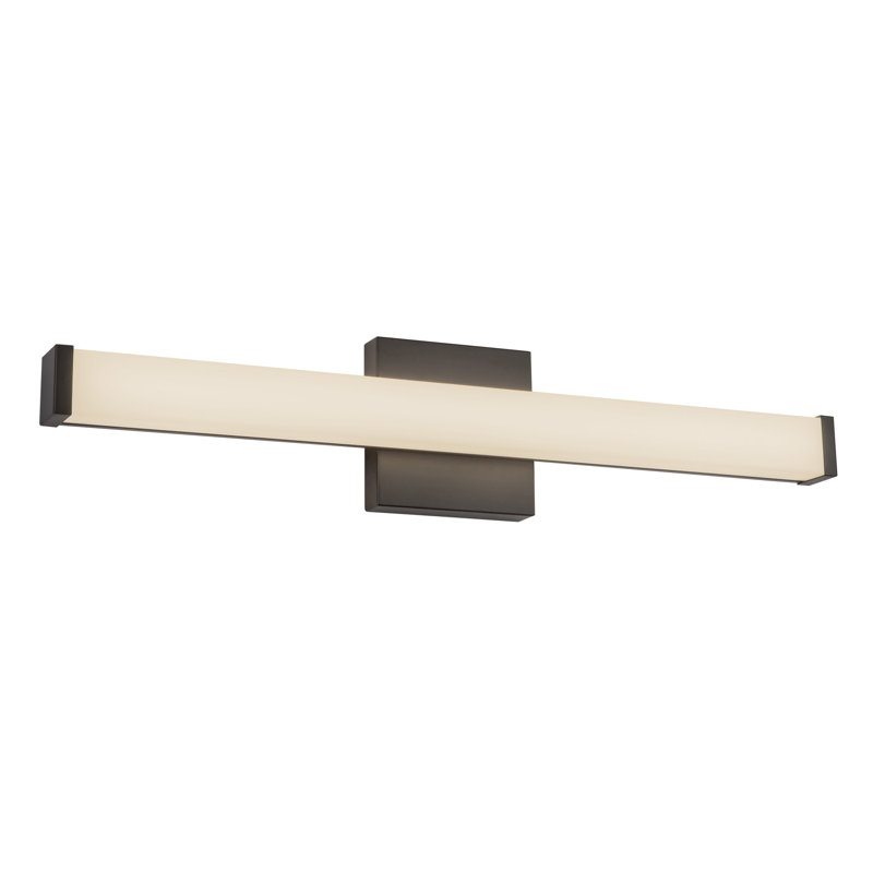 Geri 24-in Black dimmable LED Wall Sconce, Matte Black