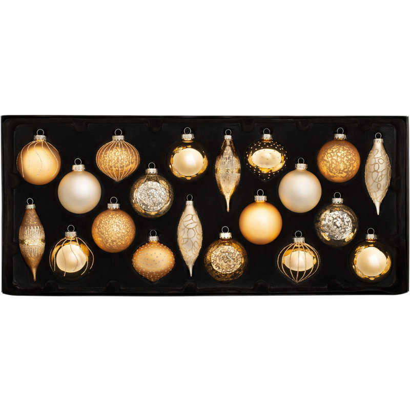 62.3cm Assorted Glass Bauble, Gold