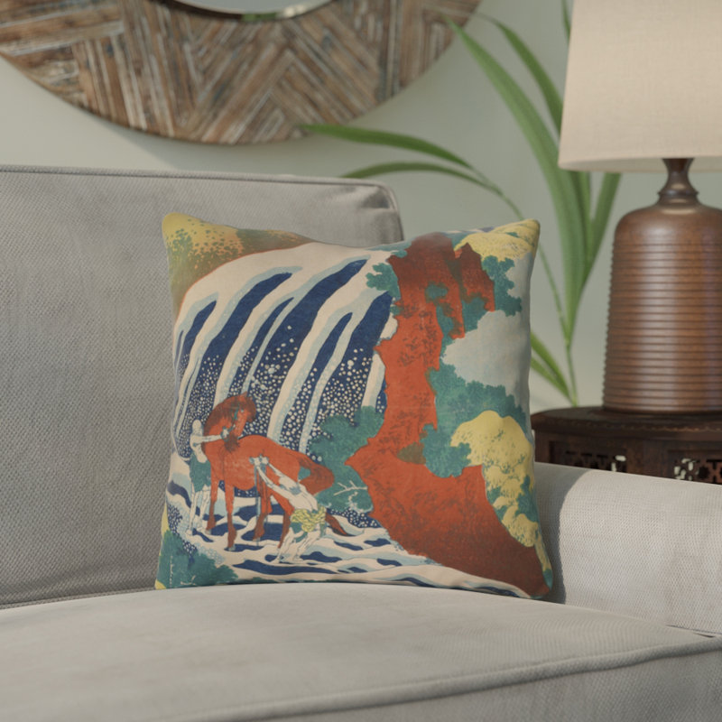 Coussin intérieur / extérieur Katsushika Hokusai, 16 po x 1 po