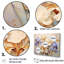 «Beige An Blue Minimalisme» Iris Serenity Blooms II - Iris, ensemble d'art sur toile-107743701-107743698