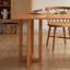 Durable Rectangular Red Oak Rattan Dining Table-106646147
