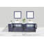  Ensemble de meuble-lavabo double encadré 96 "avec miroir-62326219