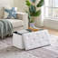 Massas 76cm Wide Faux Leather Tufted Rectangle Solid Colour Ottoman with Storage-1131059615