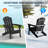 Set Of 2 Folding Adirondack Chairs With Cup Holder, All-weather Hdpe-1395105869