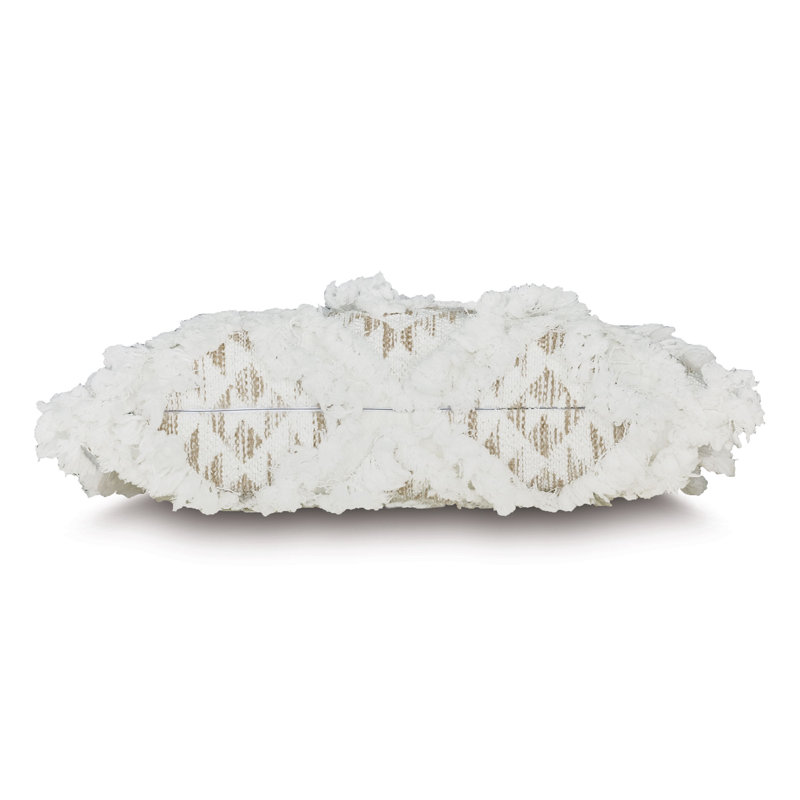 Keishi Woven Decorative Pillow In Graphite, White, Rectangle 13"H x 22"W