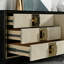 Meuble télé rétro en bois manufacturé noir-989661462