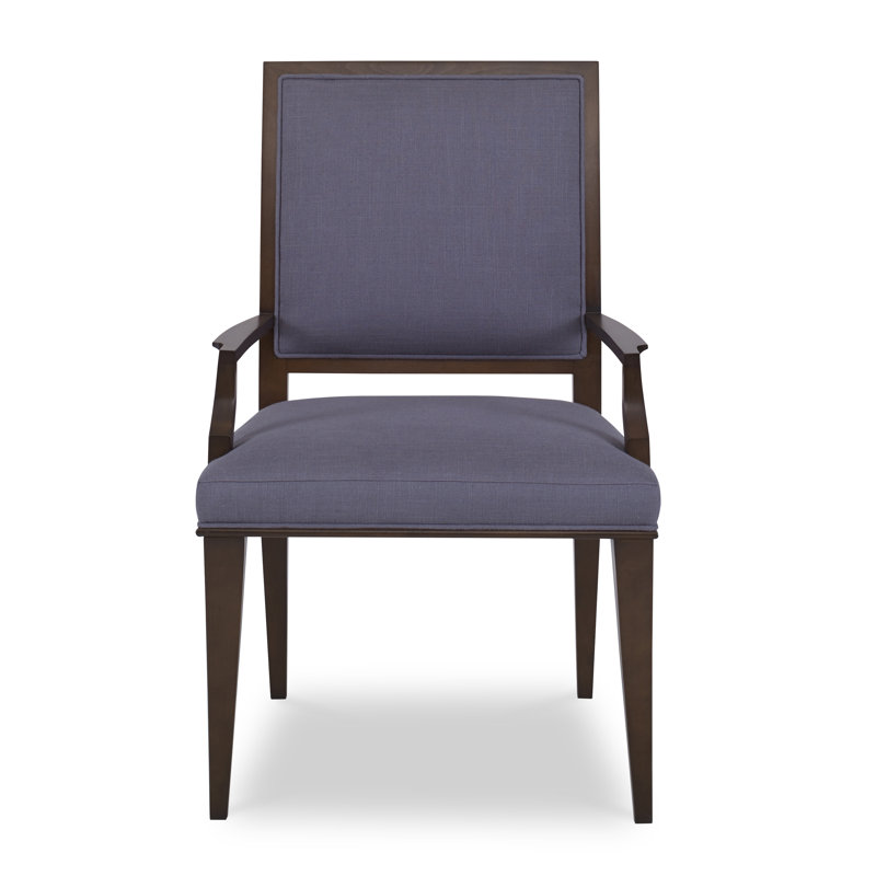 Princeton Arm Chair, American Walnut, Venice Linen