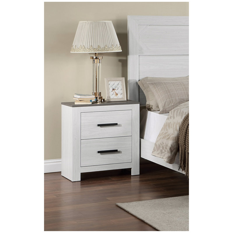 Table de chevet Saela, Blanc