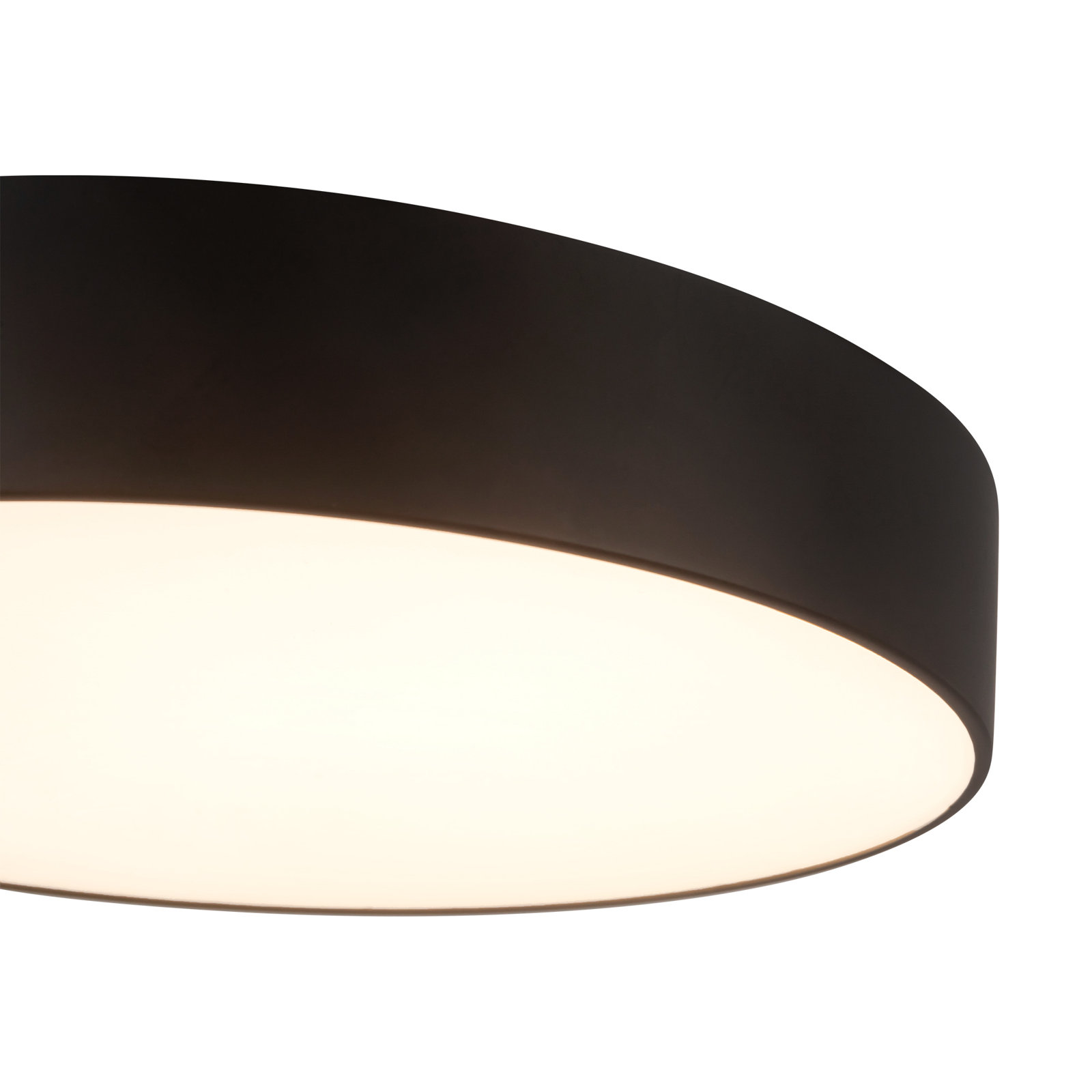 Single Light Flush Mount, Matte Black