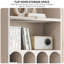 Bibliothèque moderne en bois et rotin simple-106326420