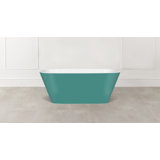 Vetralla Painted 58-3/4" x 29-1/8" Freestanding Soaking Bathtub in Volcanic Limestone™ with Overflow Hole