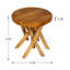 Support pour plante en bois 11,8 Tall-1646935980
