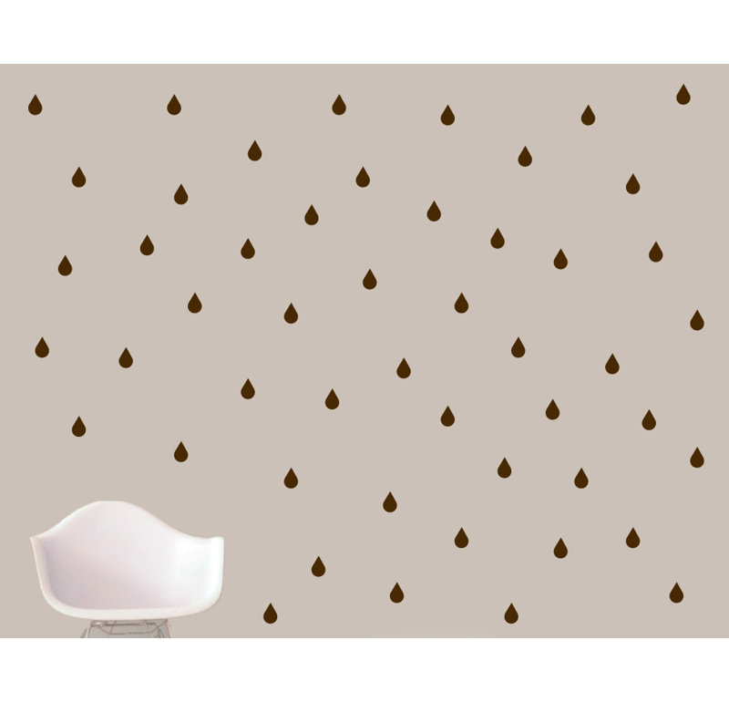 Abstract Non-Wall Damaging Wall Decal, Brown