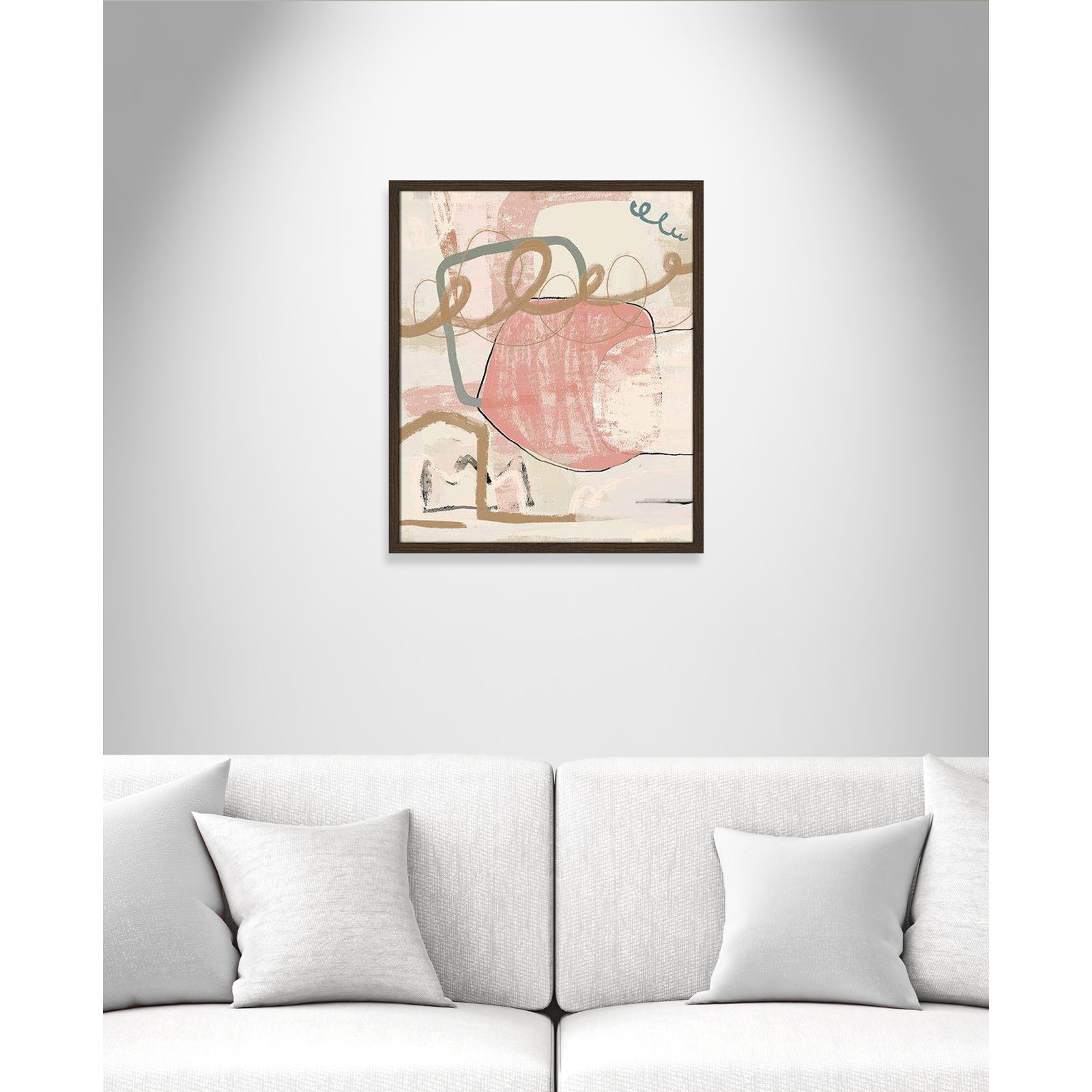 Delightful Spring Colors by Leah Straatsma, Walnut Slim Unmatted Picture Framed, 25.5" H x 21.5" W x 0.75" D