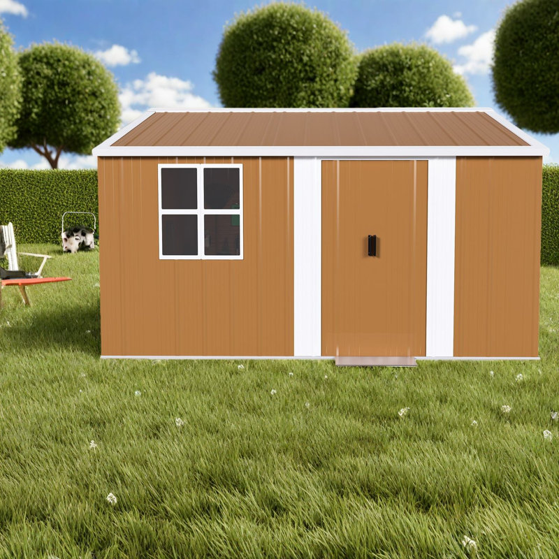 Spacieuse remise en métal robuste, structure en acier durable, rangement de jardin moderne