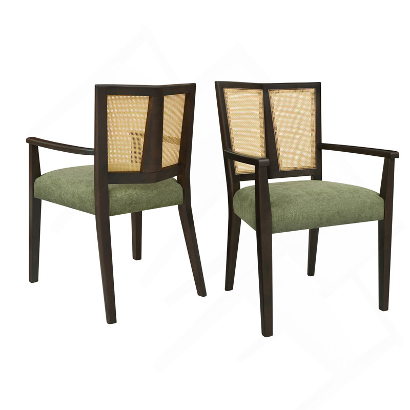Ensemble de salle à manger de 2, Vert, Noir