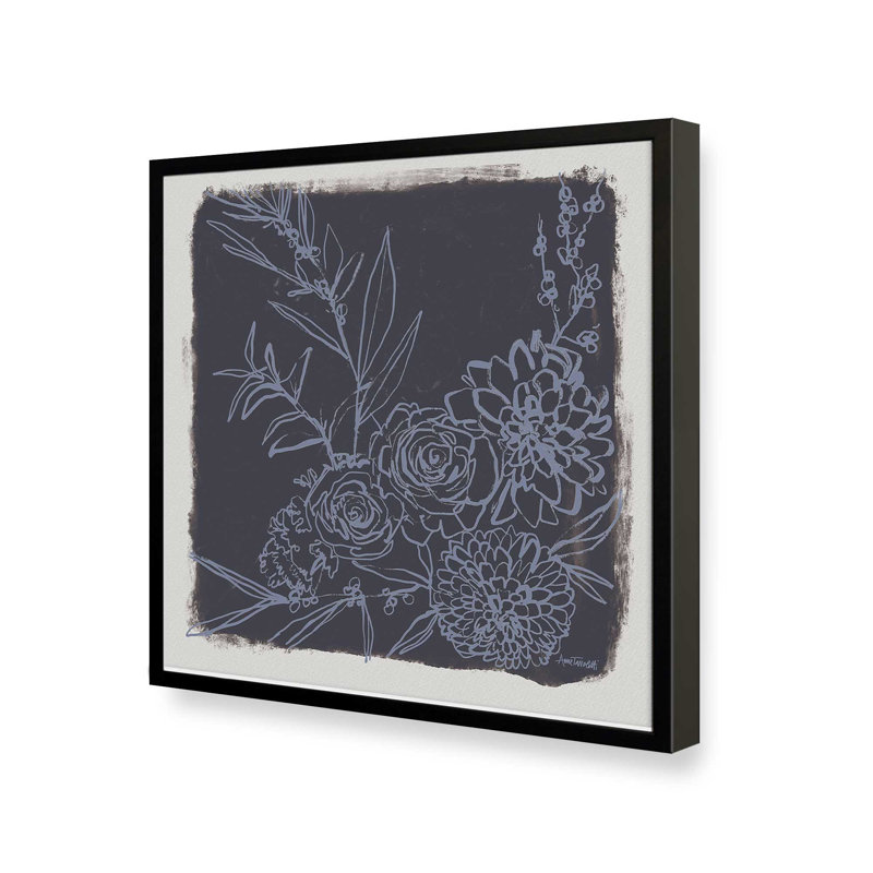 «Flower Bundle Dark» par Anne Tavoletti, reproduction d'art, H 30 po x l 30 po, Noir