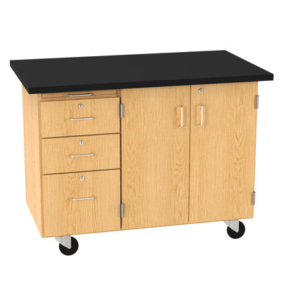 Diversified Spaces Kinetic Portable Mobile Science Classroom Teacher Instructor Desk ChemGuard 48" x 28"
