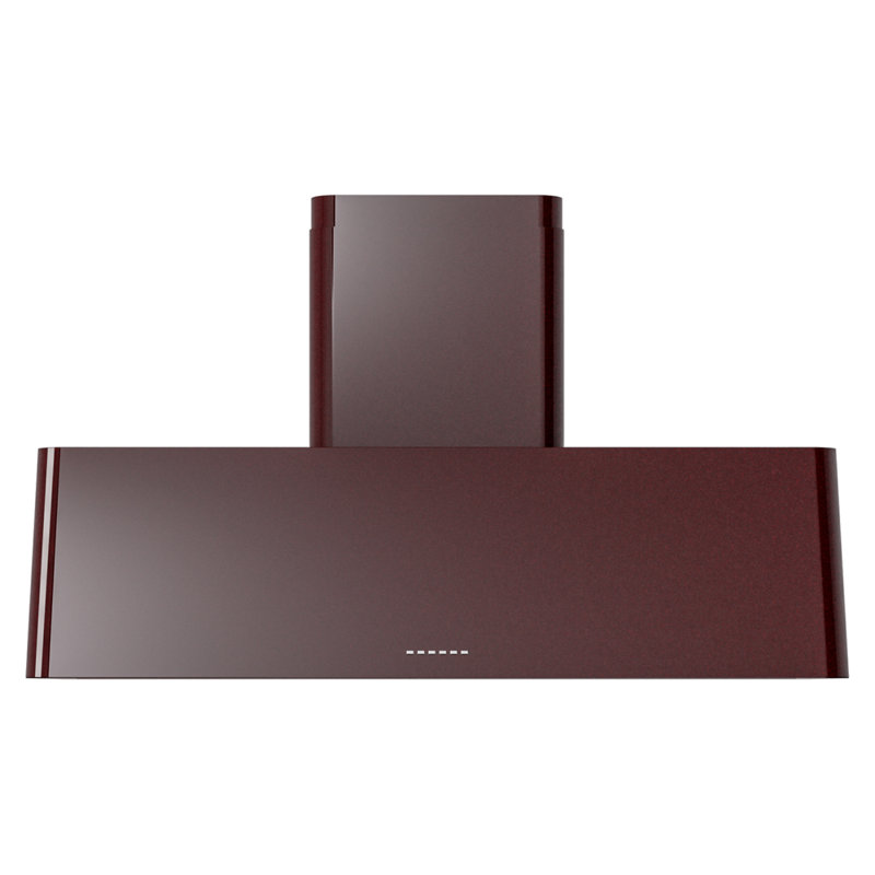 ILVE Nostalgie II Series 48 Inch Wall Mount Range Hood with 600 CFM, Burgundy