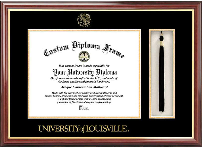 Cadre de pampille et boîte à diplôme louisville cardinals NCAA