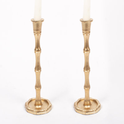 Chandelle de table en aluminium 11,75 po avec bougie incluse