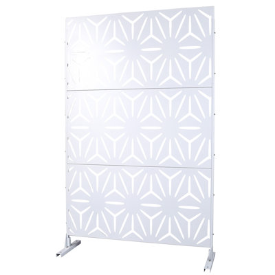 76 "H48" l écran d'intimité en métal - autoportant pour terrasse, balcon, patio. , Rouille, décoloration, rehausse et transparent l 76 po H48 po pour l'extérieur intérieur. Antirouille, ajoute de la chaleur