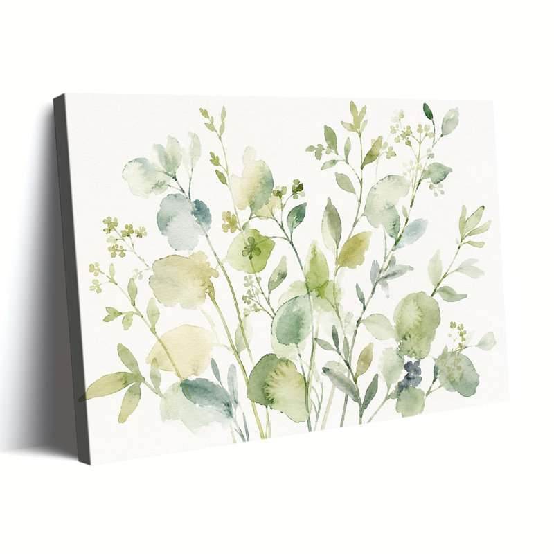 Art sur toile, feuille d'eucalyptus vert sauge, toile tendue, prête à accrocher, 24x36in