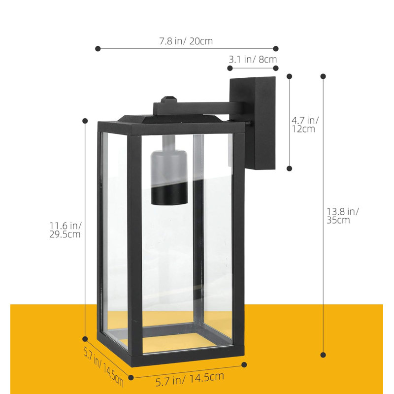 Matte Black 29.5cm H Outdoor Sconce