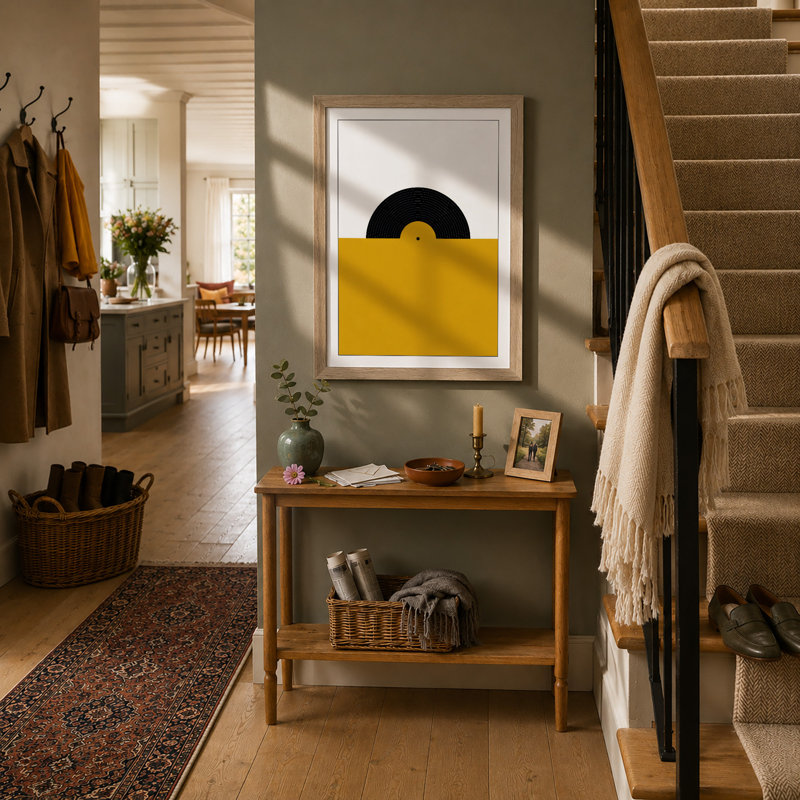 Record In Gold Minimalist - Print, Oak, A4 - 29.7 x 21.0 cm