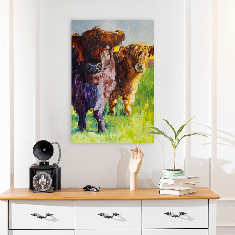 Minuit et whisky - animaux, animaux, vaches, art, H 24 po x l 16 po