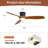 52" Modern Style 3-blade Flush Mount Ceiling Fan Light With Remote Control, Supports Mobile Phone Connection And Voice Function-114903050