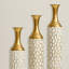 Ensemble de 3 vases de plancher en métal de style moderne 