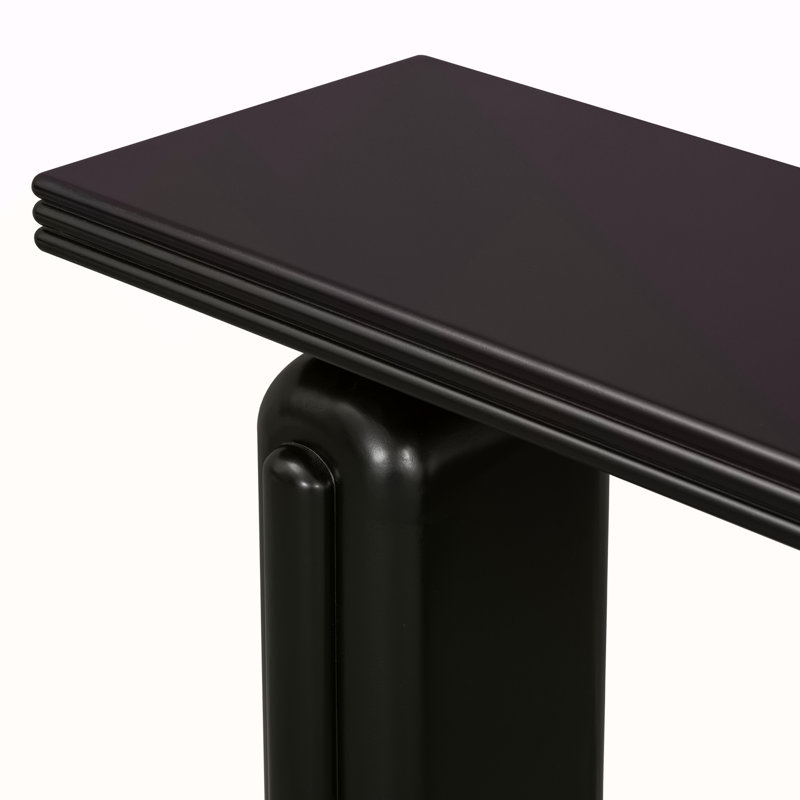 Console élégante et luxueuse en placage d'acacia, Noir