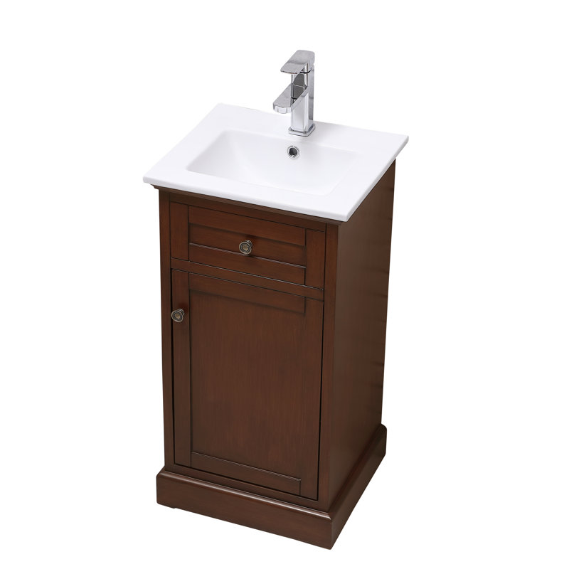 Ensemble de meuble-lavabo simple 18 po Ameriah, Teck