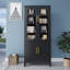 Rectangular Glass and Metal Lockable Iron Cabinet-1407127654