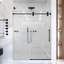 Porte de douche coulissante simple sans cadre l 56 à 60 po x H 72 po - verre trempé transparent de 5/16 po (8 mm), conception à dérivation-126143835