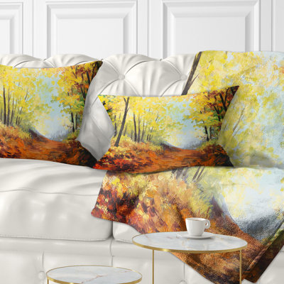 Coussin Autumn Forest Pathway