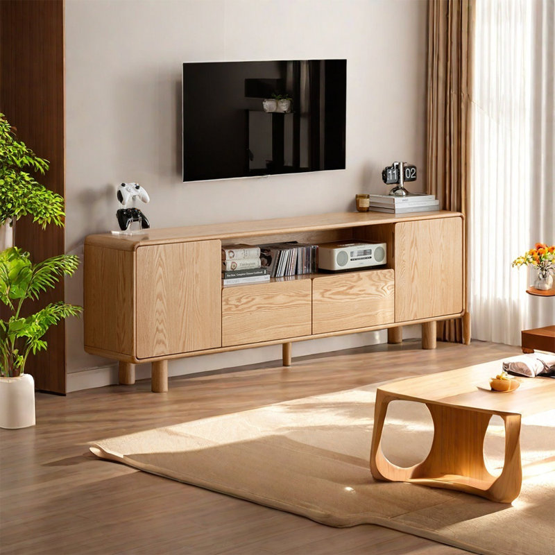 Simple bedroom living room TV cabinet, 70.86" W