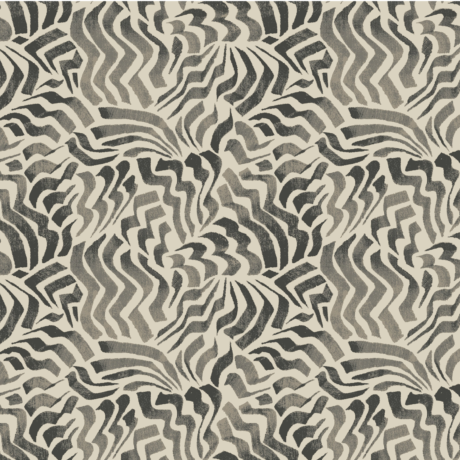 Zora Unpasted Abstract Wallpaper, Black