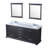 Dukes 80"  Double Vanity, Square Sinks And 30" Mirrors W/ Faucets-731381988-787786597