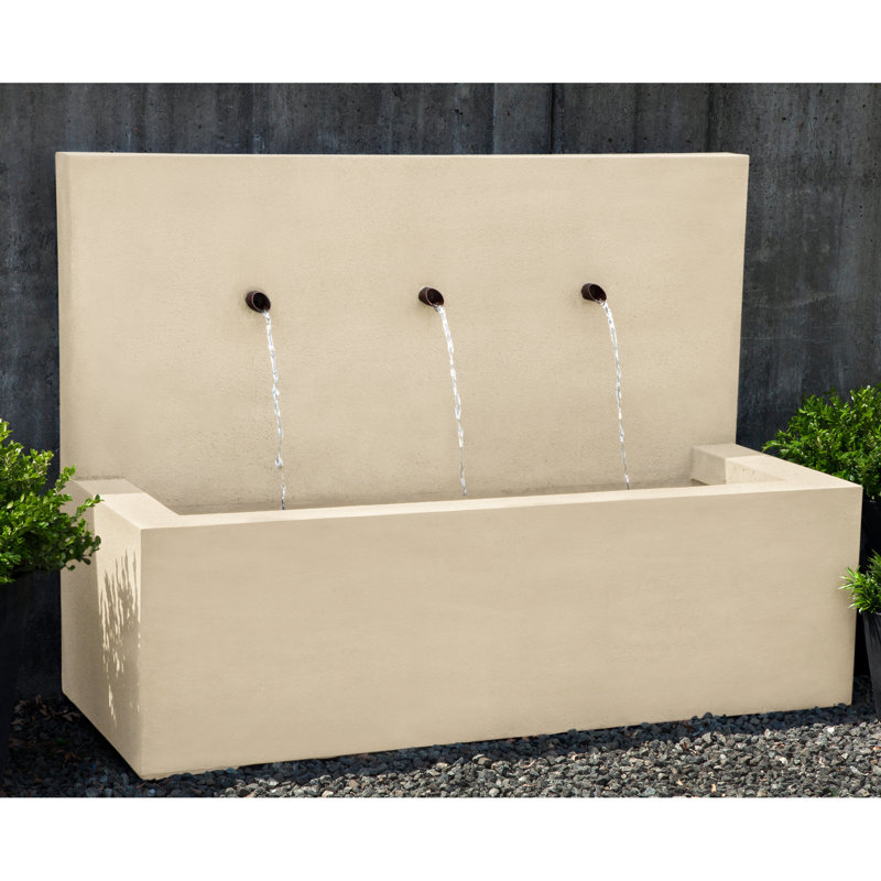 Hand Crafted Weather Resistant Floor Fountain, French Limestone