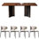 Solid wood dining table rectangular black walnut