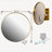 31.5" Surface Mount Round Metal Framed Medicine Cabinet with Mirror and Adjustable Shelves-1831899190