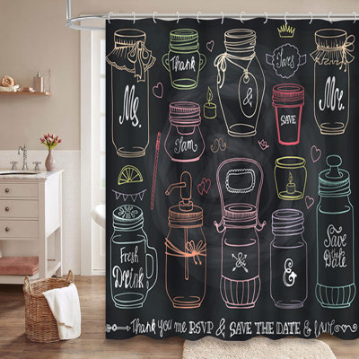 Rideau de douche Mason Jar