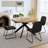 46.4" Round Table Set Of 4 , Modern Kitchen Table Set, Mdf Dining Table With Dining Chairs-169427397