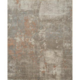Contemporary One-of-a-Kind Rectangle 7'11" X 9'9" Hand Knotted Area Rug