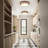 Modern Drum Design Circle Wood LED Flush Mount Ceiling Light Fixture For Kitchen, Bedroom, Foyer, Hallway, Laundry Room