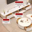 Meuble télé beige en bois manufacturé massif-1081866892