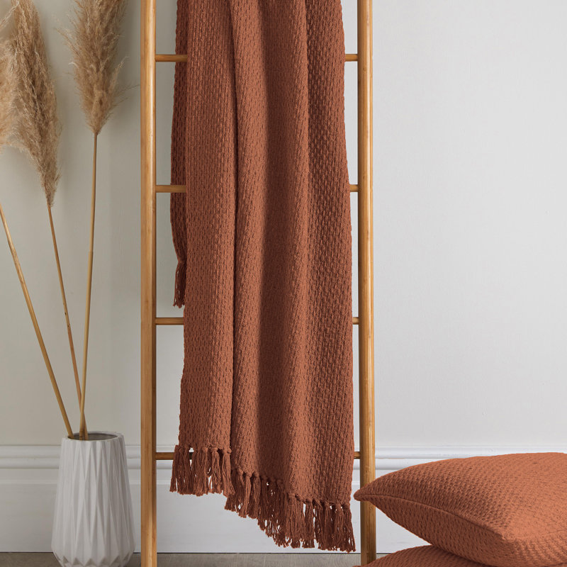 Pahokee Throw Blanket, Terracotta