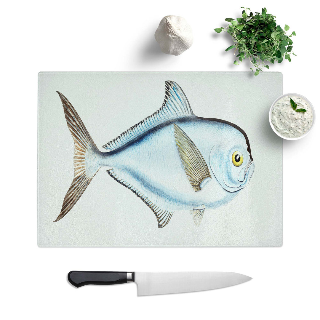 Glass Illustration of A Rays Bream Fish by F.E. Clarke Chopping Board